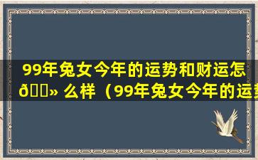 99年兔女今年的运势和财运怎 🌻 么样（99年兔女今年的运势和财运怎 🦆 么样呀）